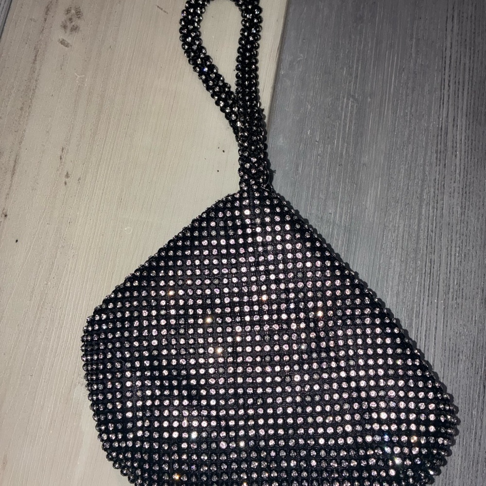Elegant Black Beaded Women's Bag